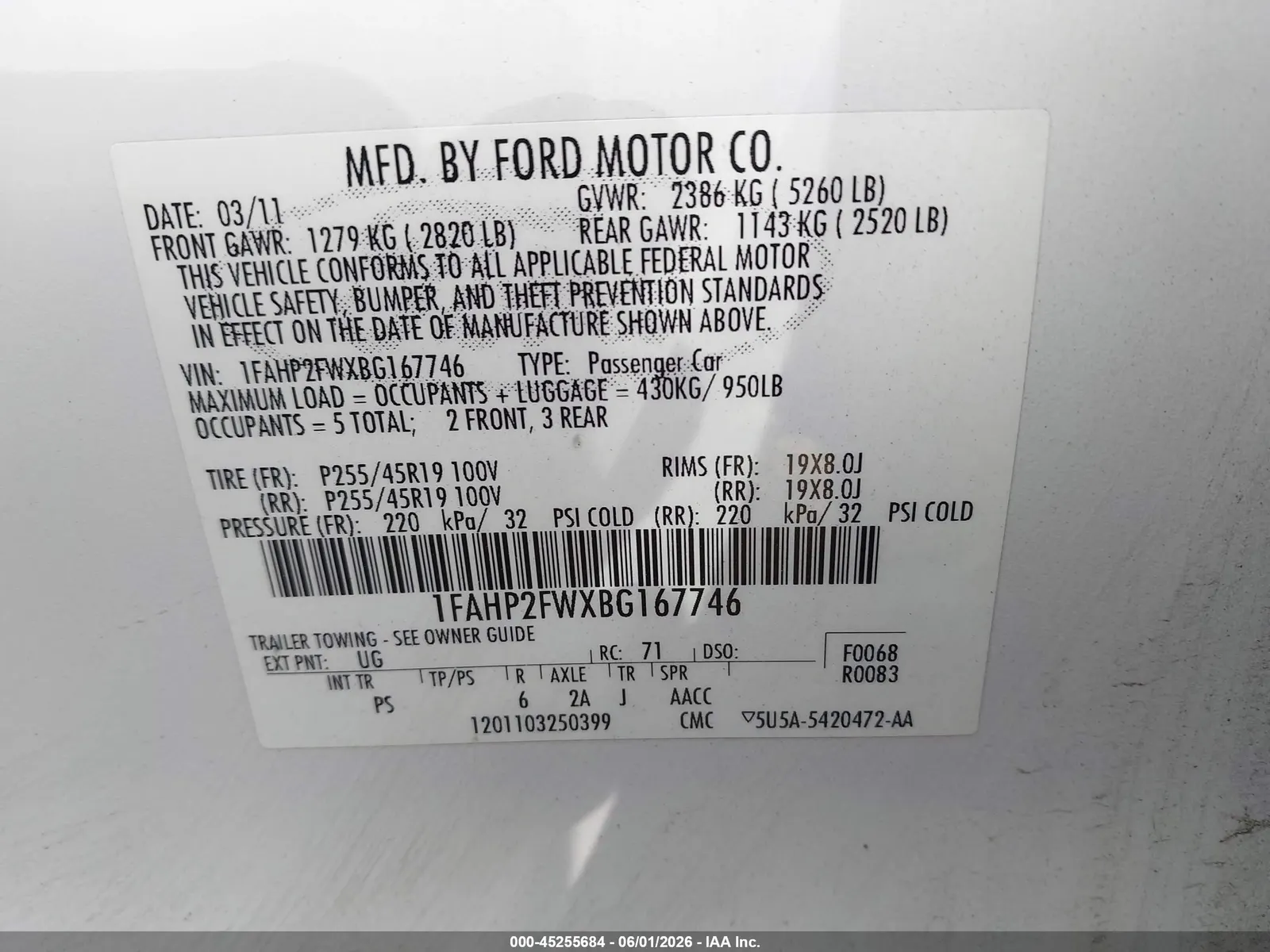 2011 Ford Taurus Limited