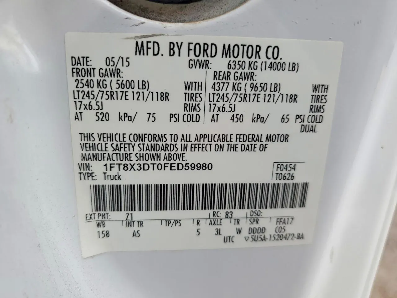 2015 Ford Super Duty F-350 DRW XLT