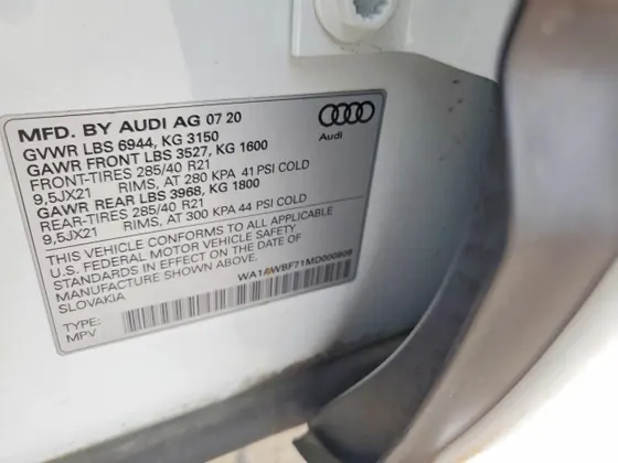 2021 Audi SQ7 Premium Plus