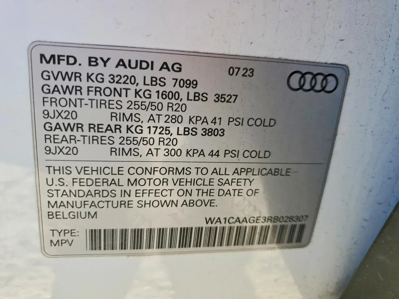 2024 Audi Q8 e-tron Sportback S line Premium Plus