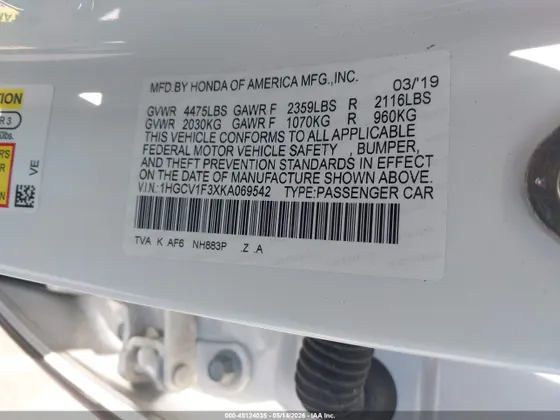 2019 Honda Accord Sedan Sport 1.5T