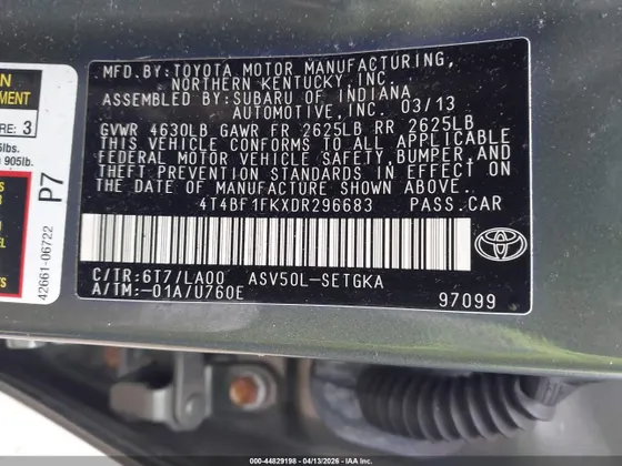 2013 Toyota Camry LE