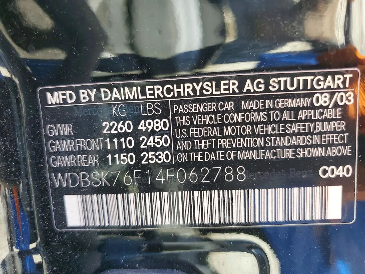 2004 Mercedes-Benz SL-Class SL
