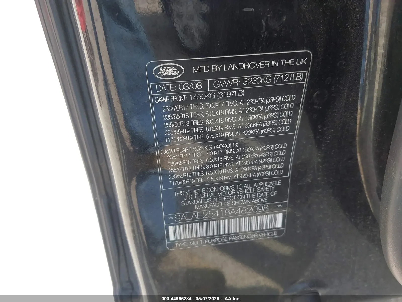 2008 Land Rover LR3 SE