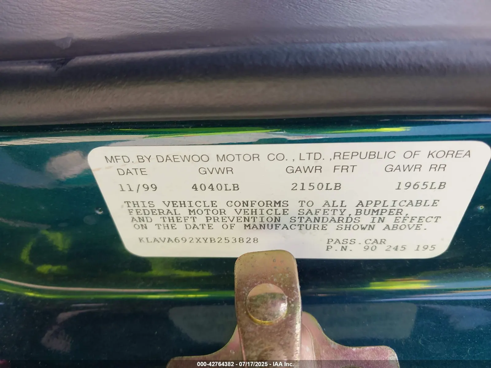 2000 Daewoo LEGANZA CDX/SE/SX