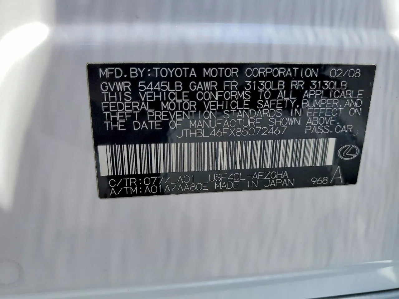 2008 Lexus LS 460 LS