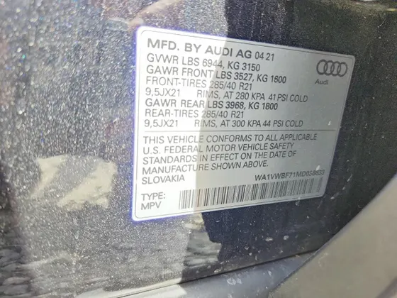 2021 Audi SQ7 Prestige