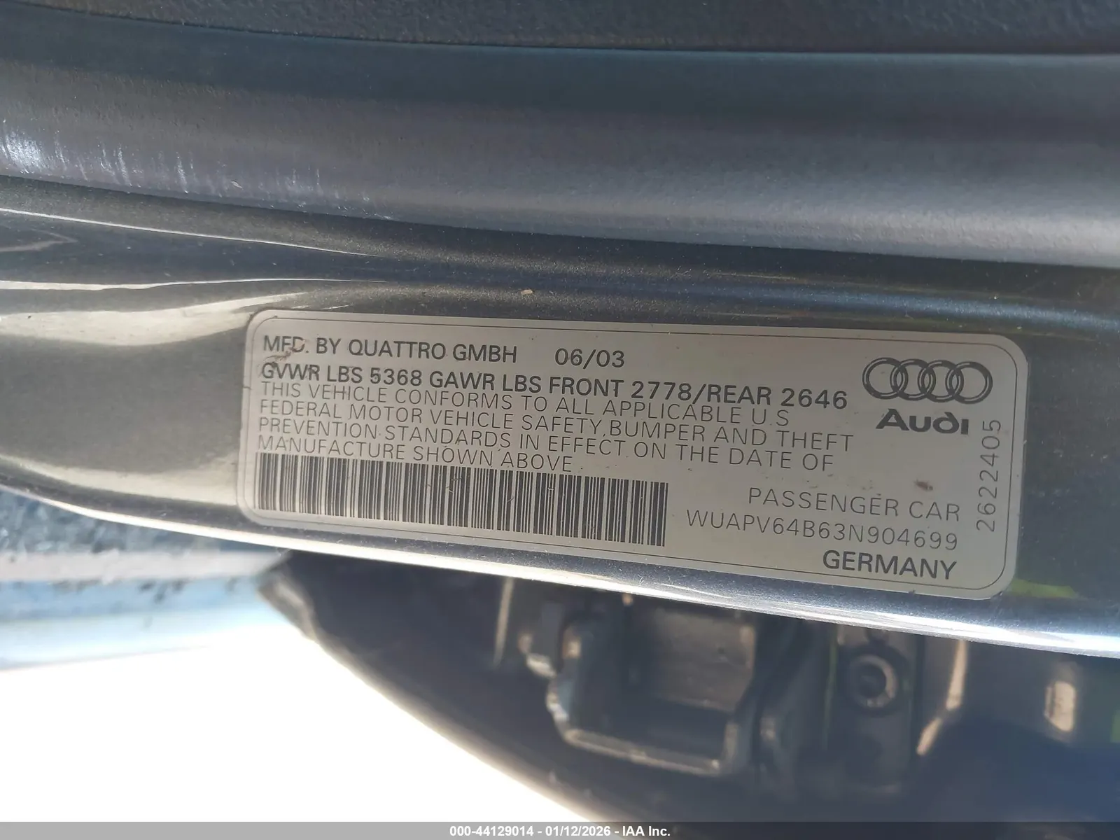2003 Audi RS 6 4.2