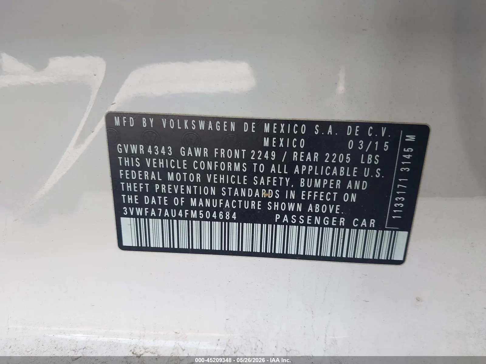 2015 Volkswagen Golf SportWagen TDI S