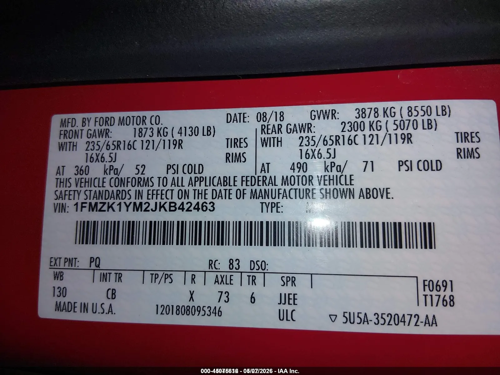 2018 Ford Transit Wagon XLT