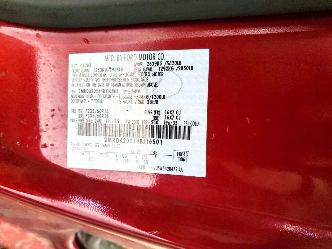 2004 Mercury Monterey Convenience