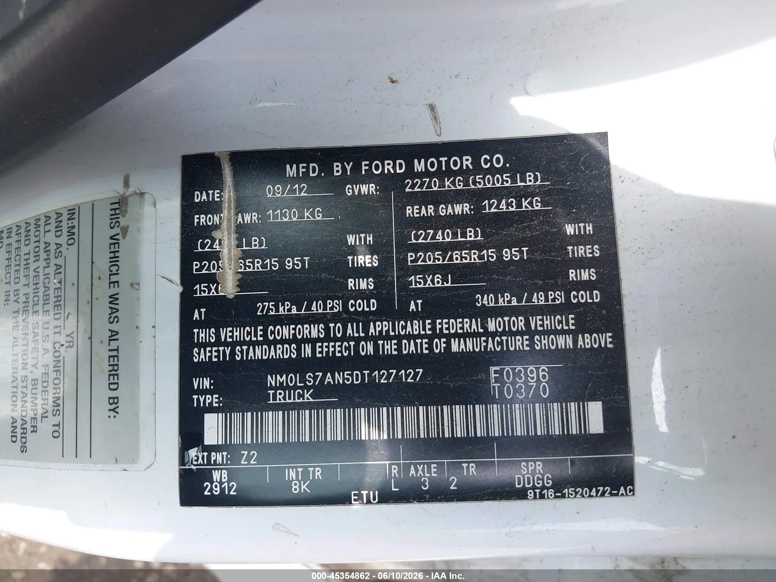 2013 Ford Transit Connect XL