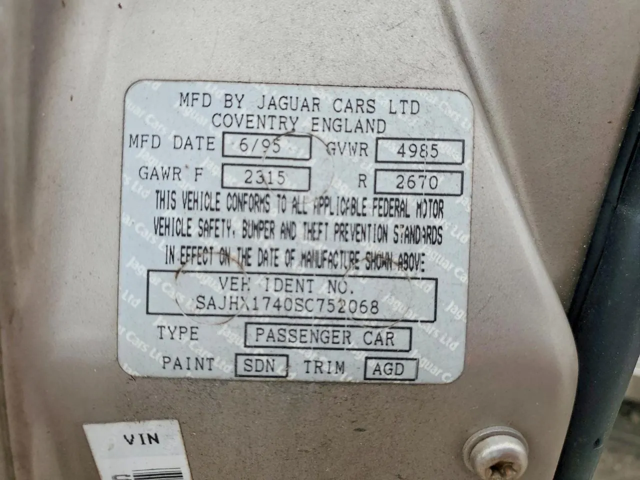 1995 Jaguar XJ Series Sedan XJ6