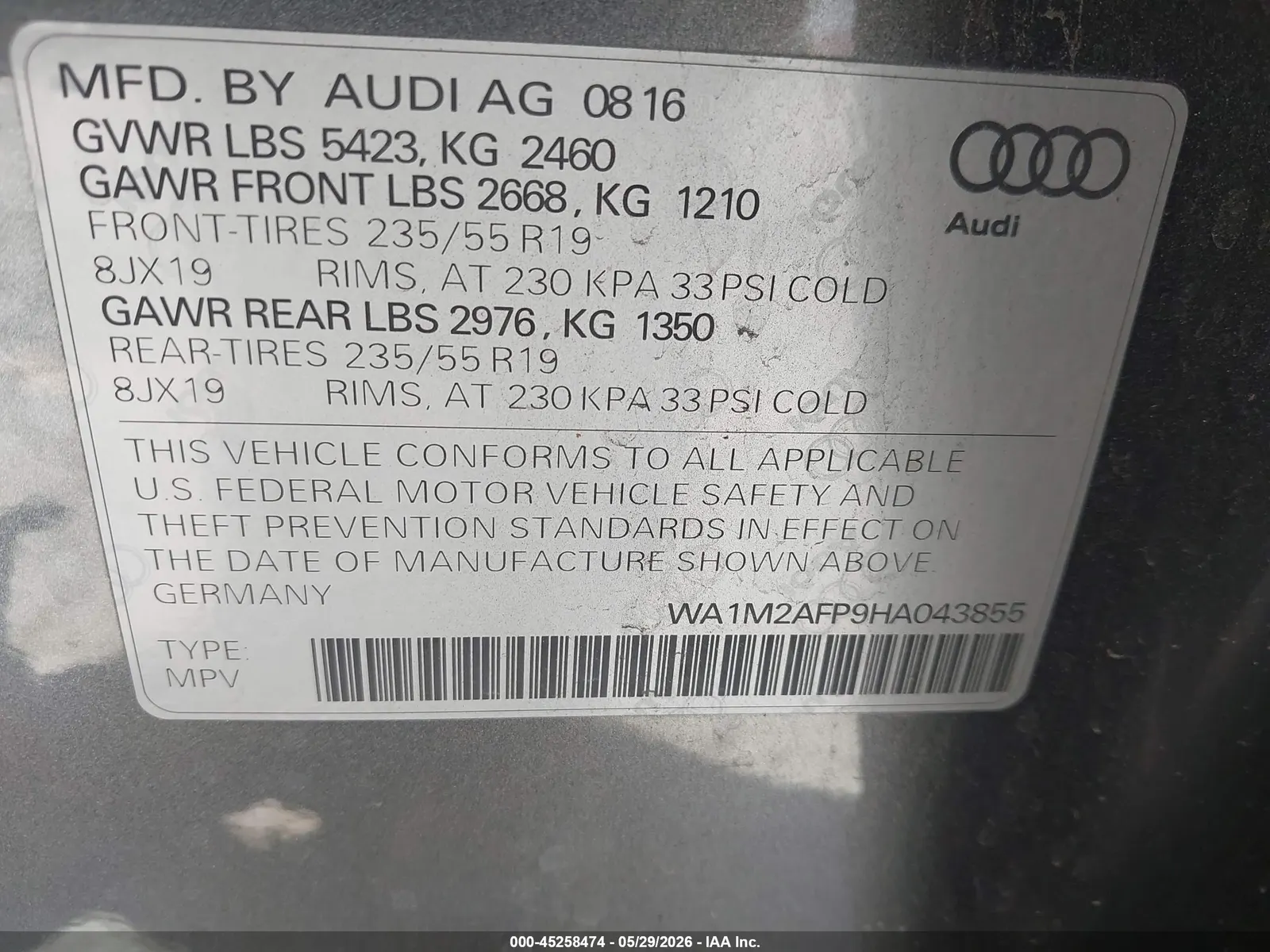 2017 Audi Q5 Premium Plus