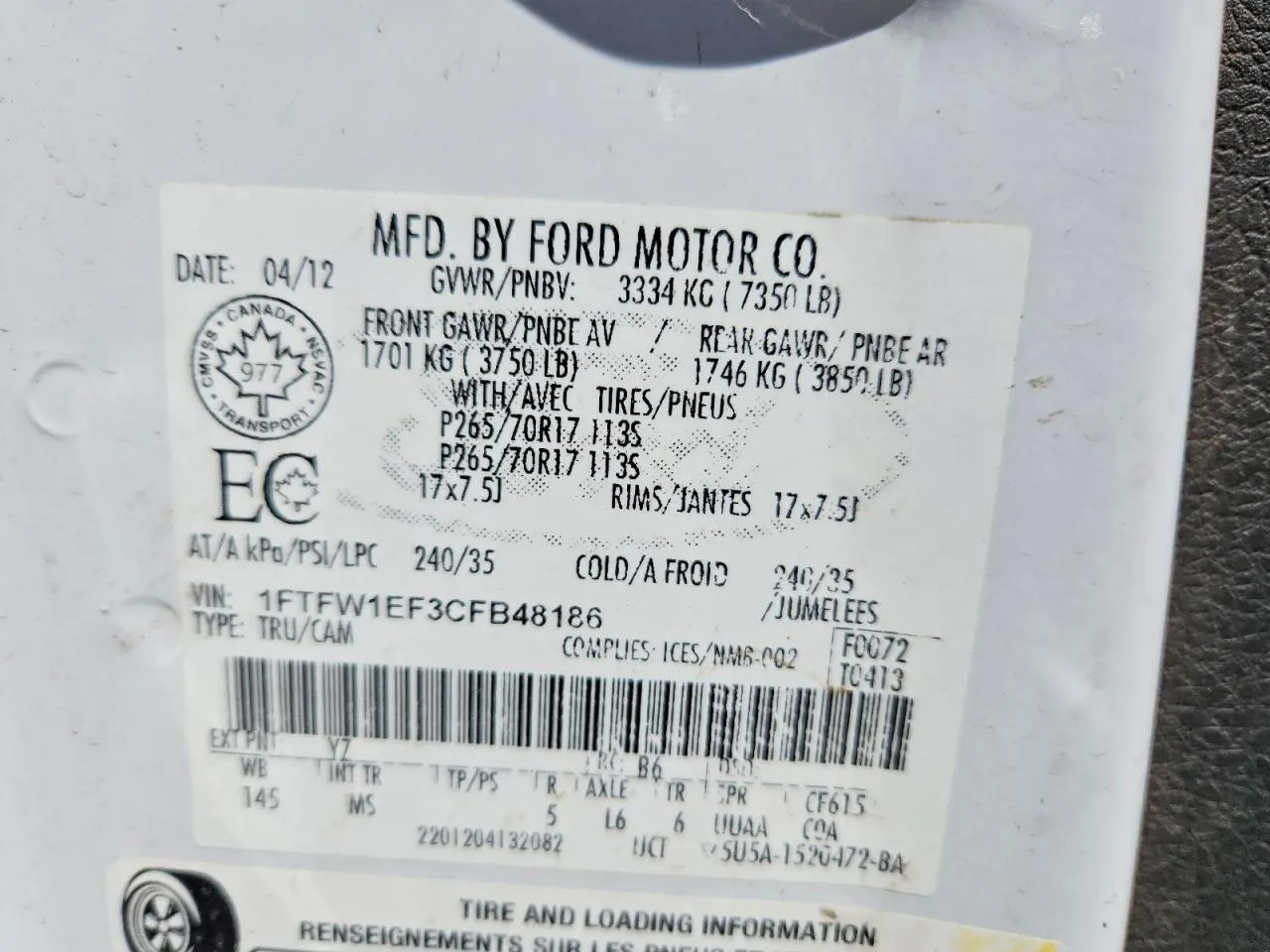 2012 Ford F-150 XLT