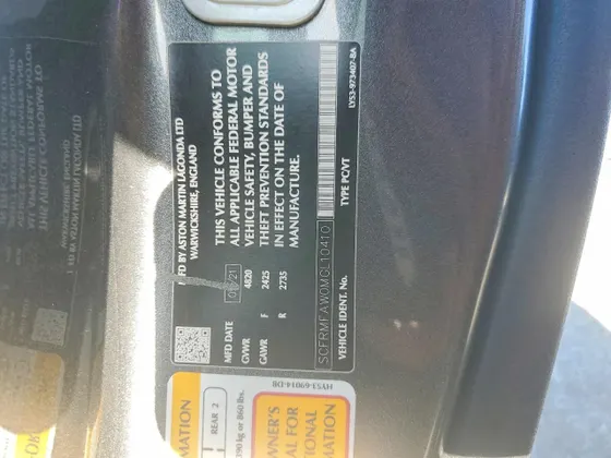 2021 Aston Martin DB11 V8