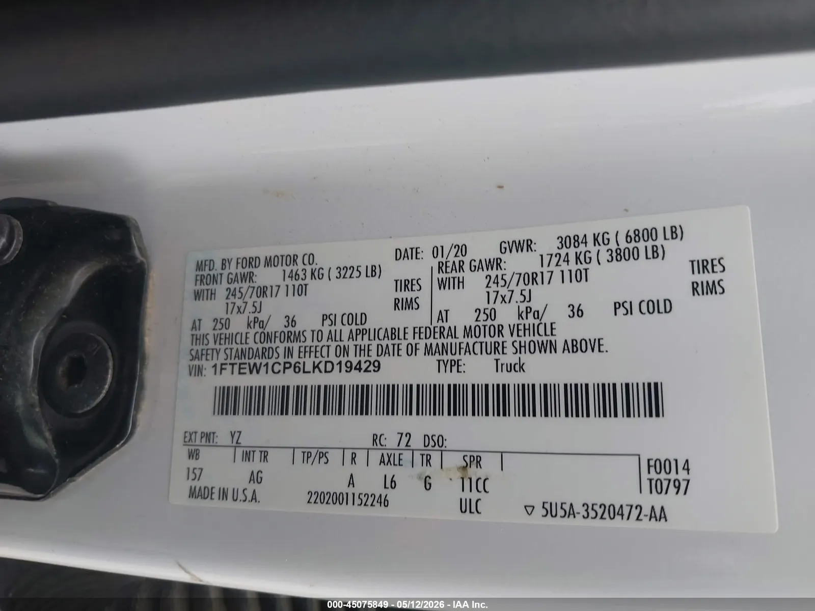 2020 Ford F-150 XLT