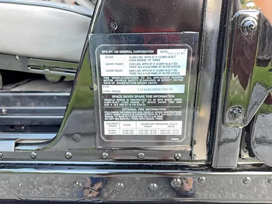 1997 AM General Hummer H1