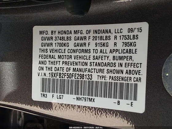 2015 Honda Civic Sedan LX
