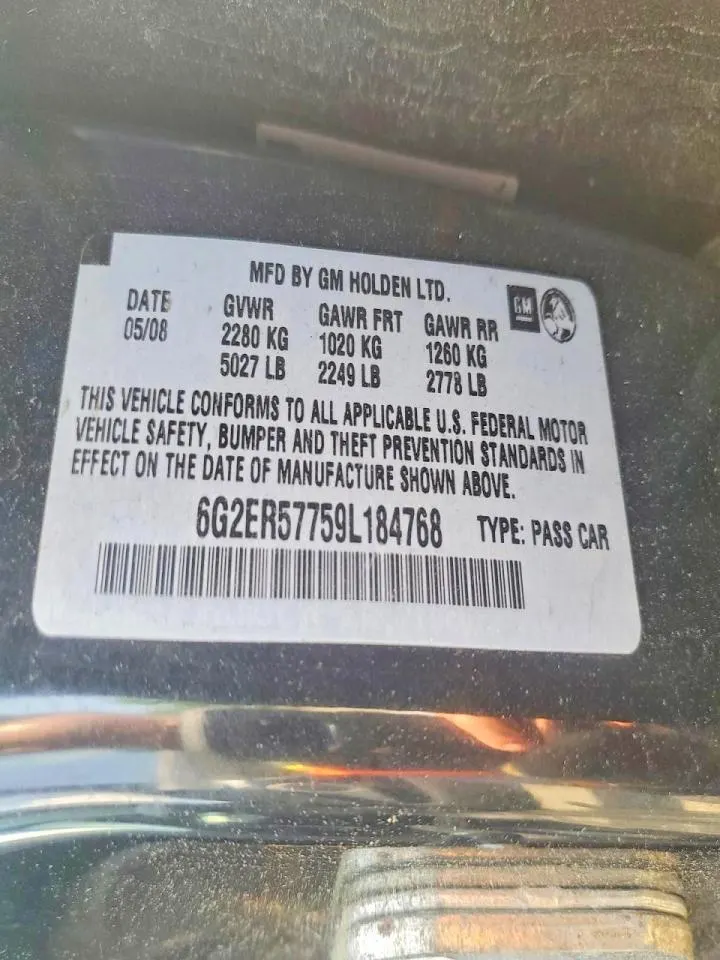 2009 Pontiac G8