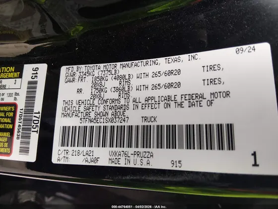 2025 Toyota Tundra 4WD Platinum