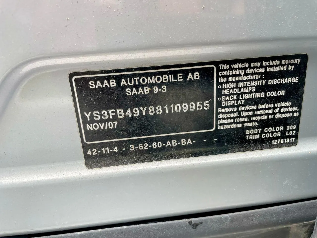 2008 Saab 9-3