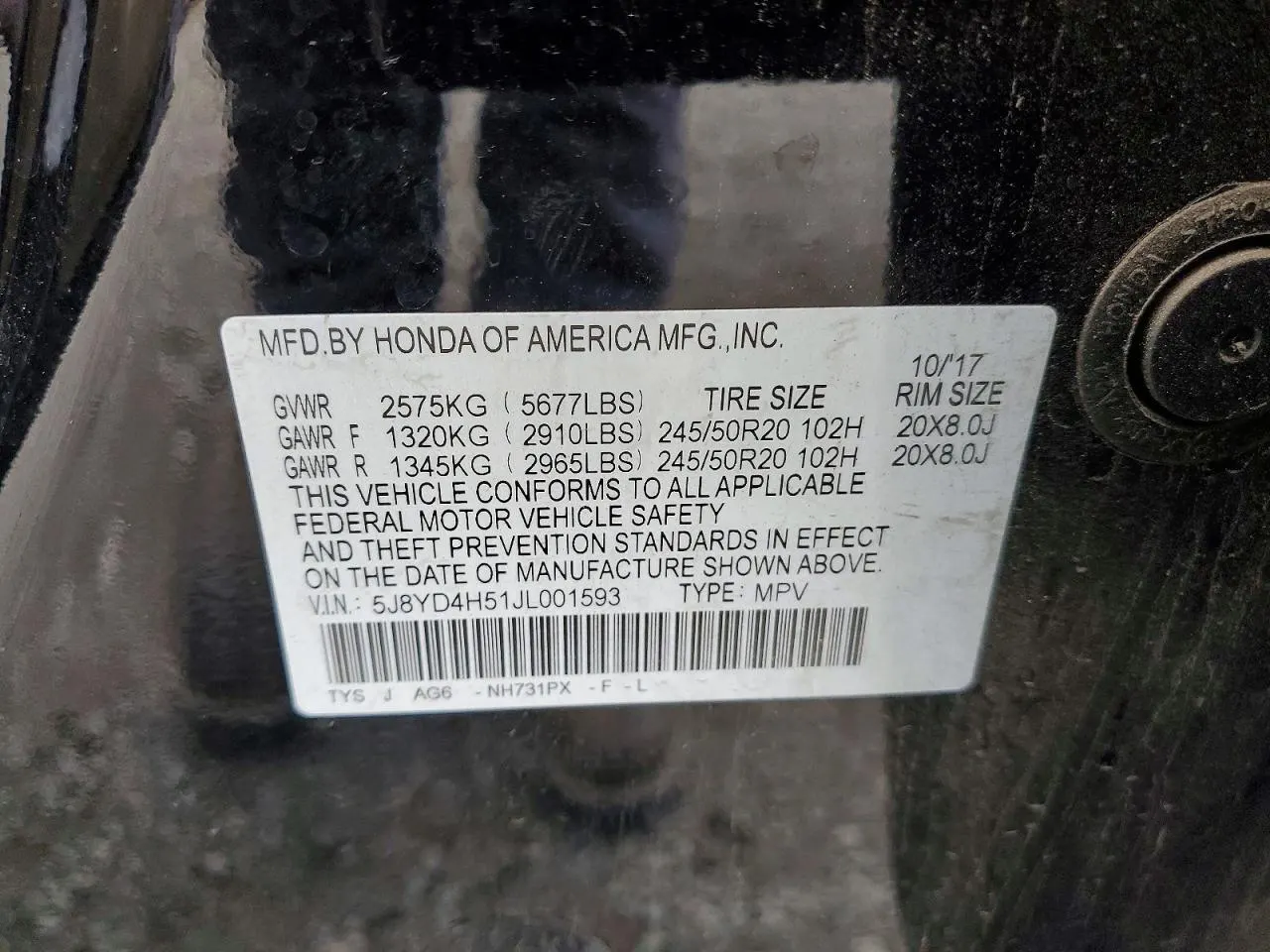 2018 Acura MDX w/Technology Pkg