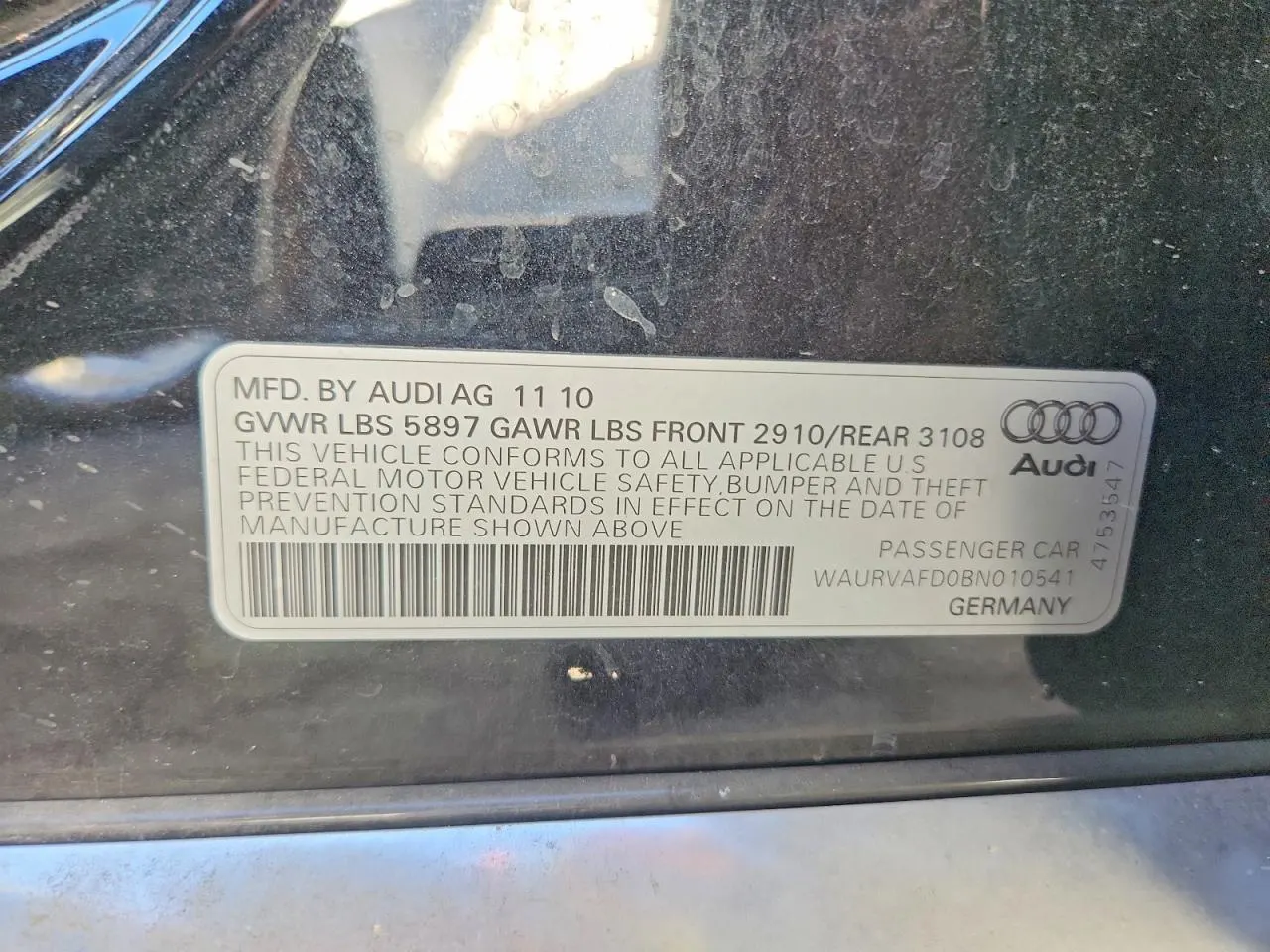 2011 Audi A8 L A8