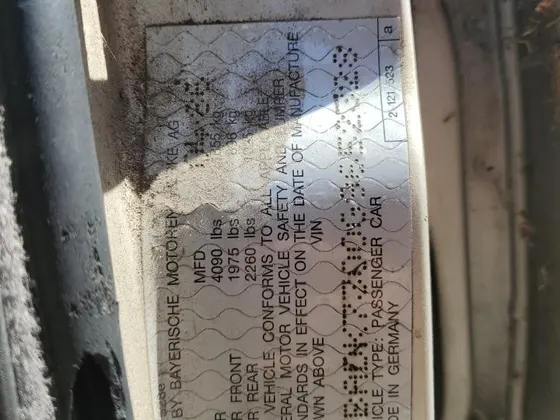 1986 BMW 528 - 533 - 633 - 733 528E