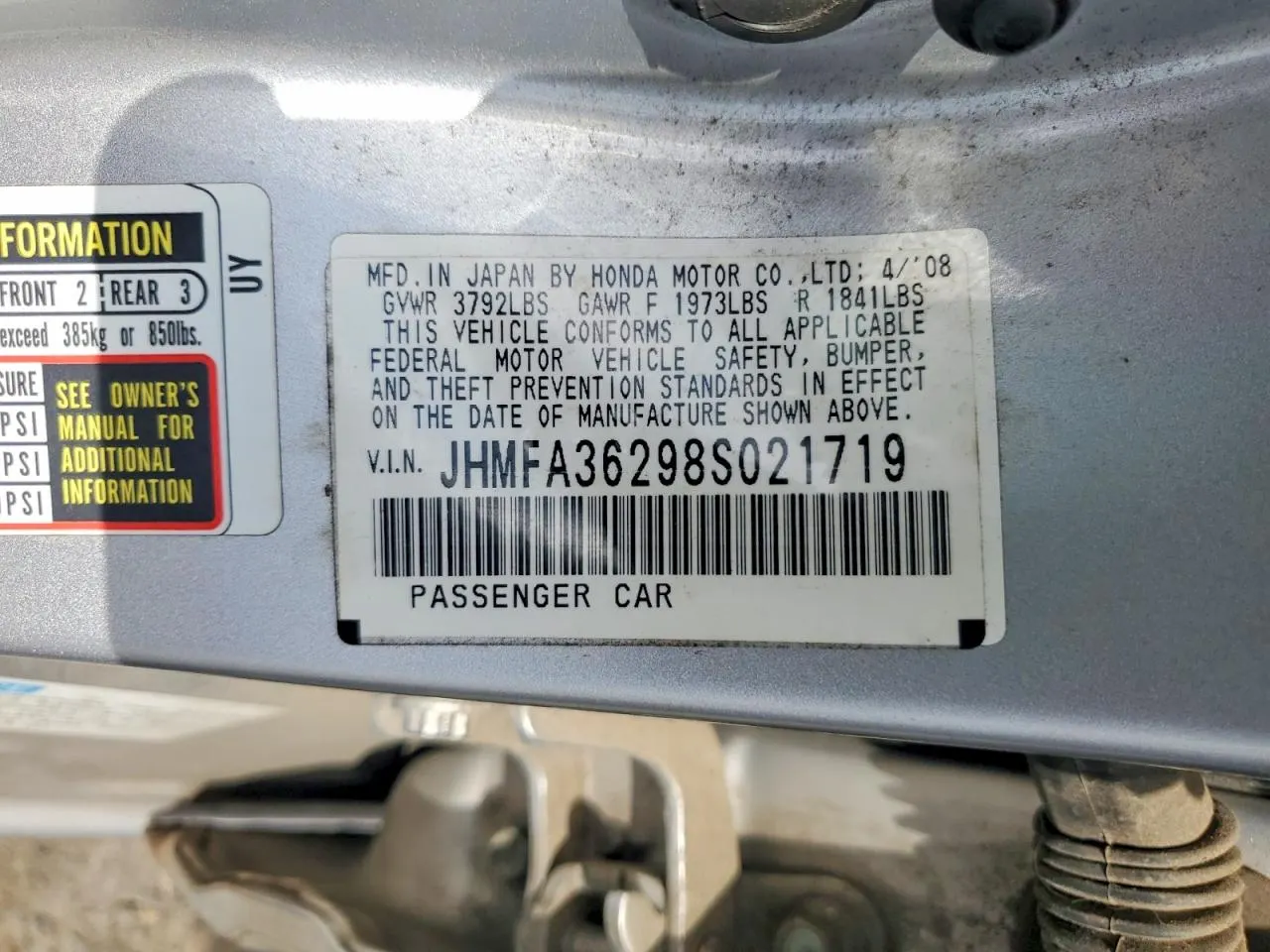 2008 Honda Civic Hybrid CIVIC