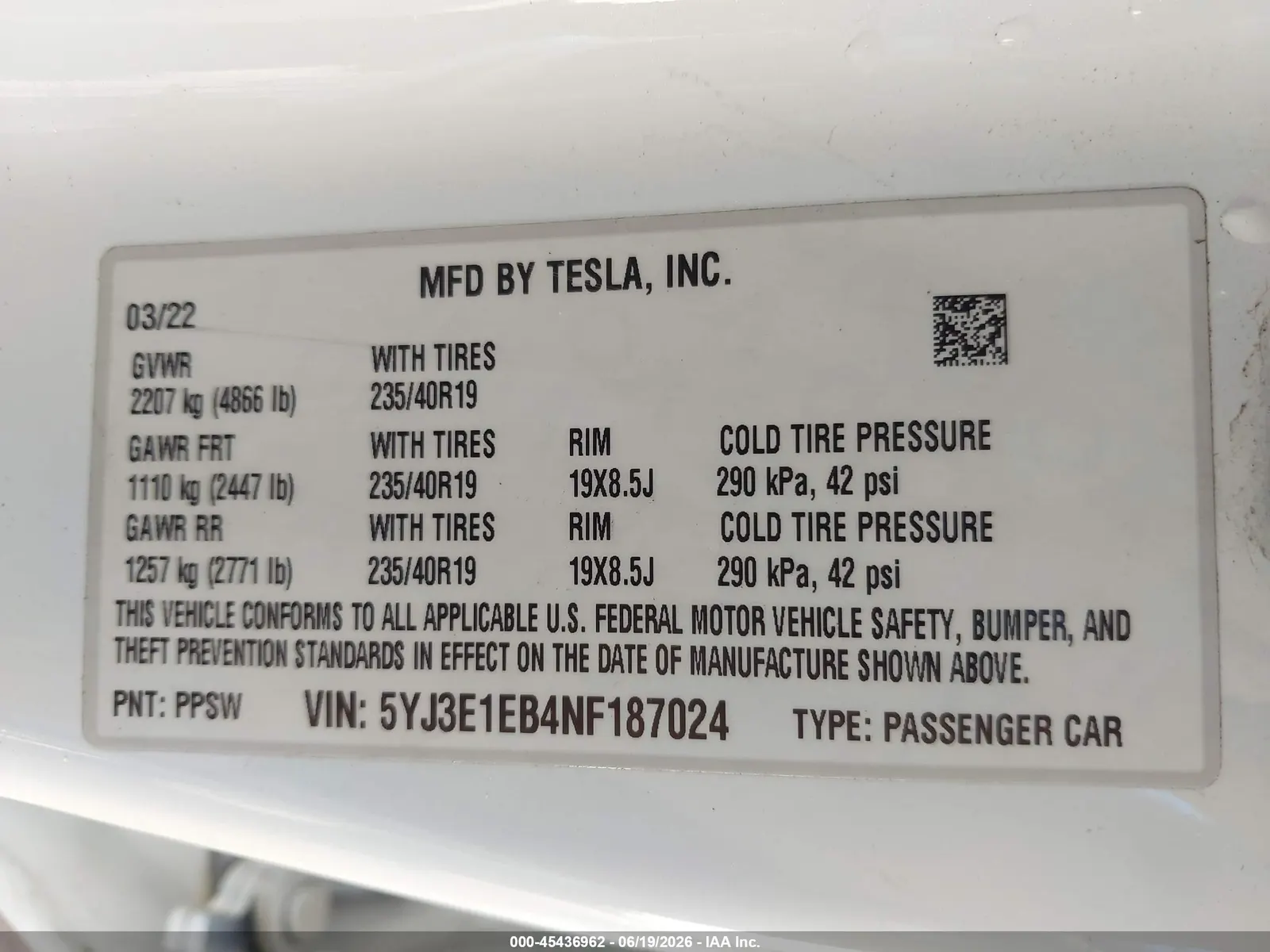 2022 Tesla Model 3 Long Range