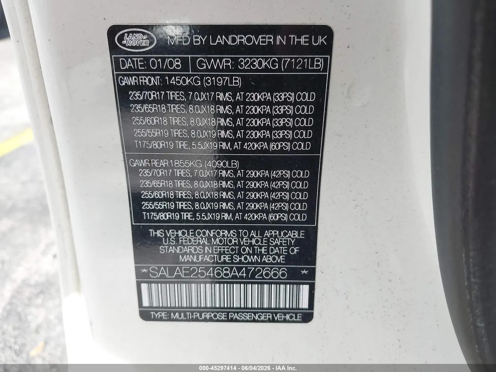 2008 Land Rover LR3 SE