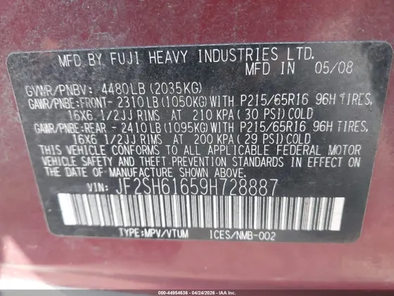 2009 Subaru Forester (Natl) X