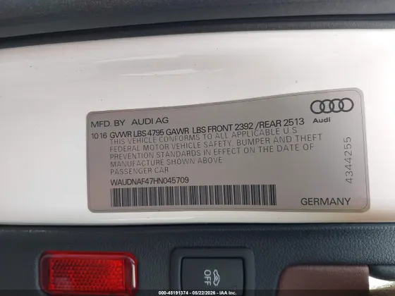 2017 Audi A4 Season of Audi Premium