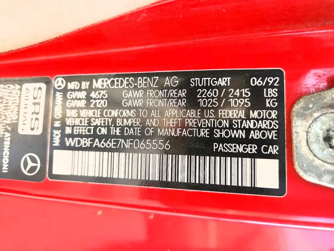 1992 Mercedes-Benz SL 500