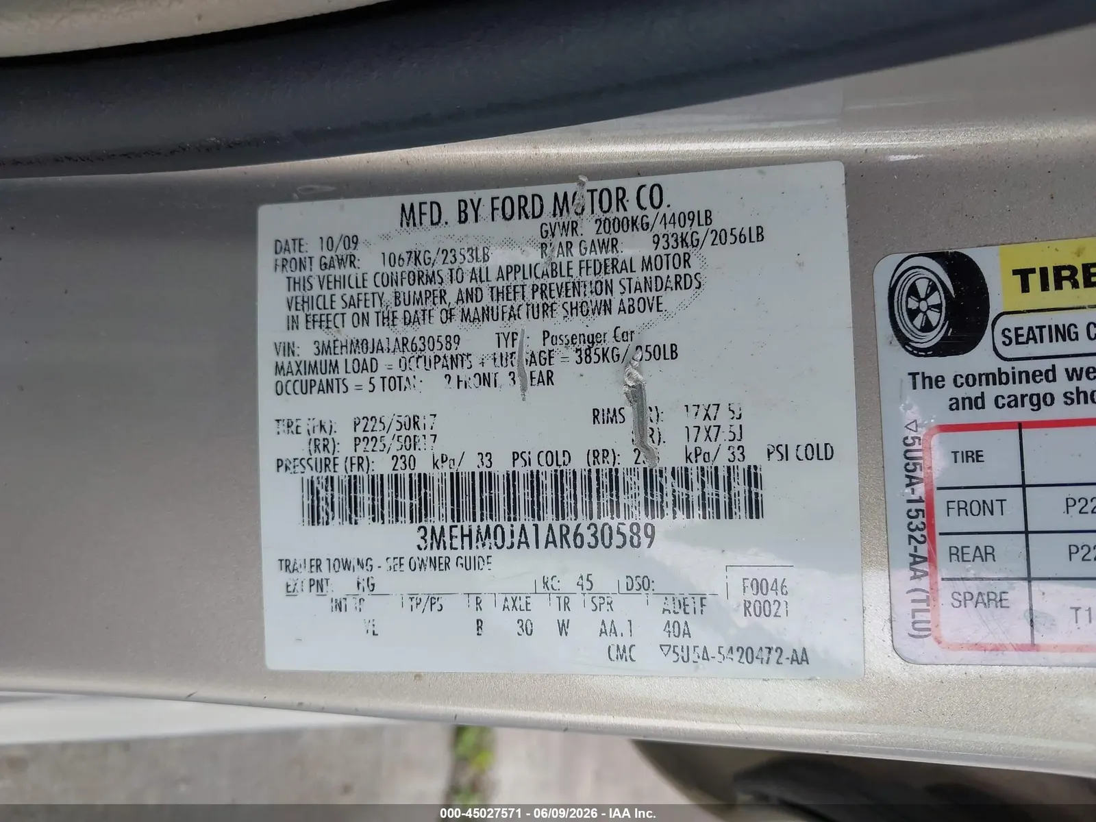 2010 Mercury Milan Premier
