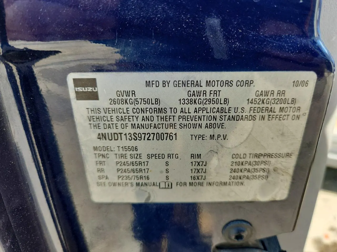 2007 Isuzu Ascender S