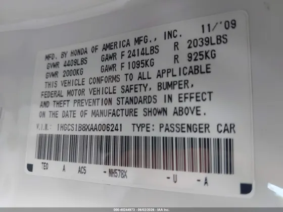 2010 Honda Accord Cpe EX-L