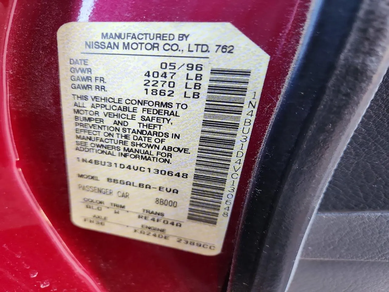 1997 Nissan Altima XE