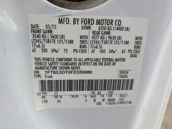 2015 Ford Super Duty F-350 DRW XLT