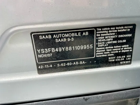 2008 Saab 9-3