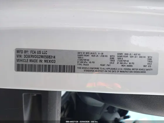 2021 Ram ProMaster HIGH ROOF 159 WB