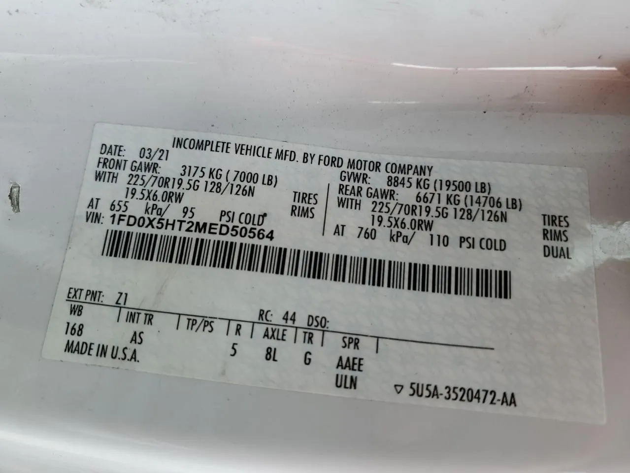 2021 Ford F-550 SUPER DUTY