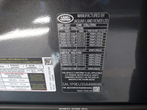 2025 Land Rover Range Rover Sport SE
