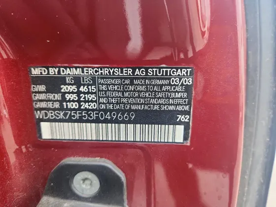 2003 Mercedes-Benz SL-Class SL