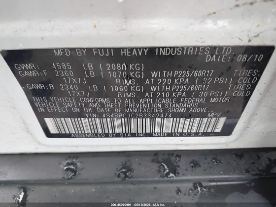 2011 Subaru Outback 2.5i Limited