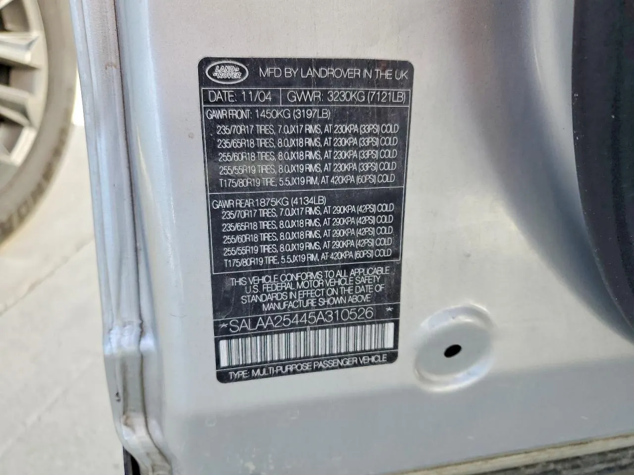 2005 Land Rover LR3 SE