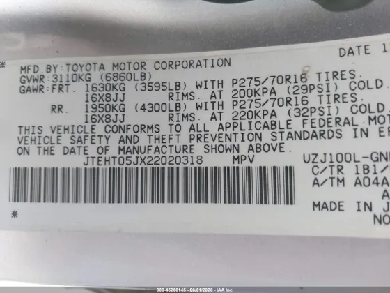 2002 Toyota Land Cruiser