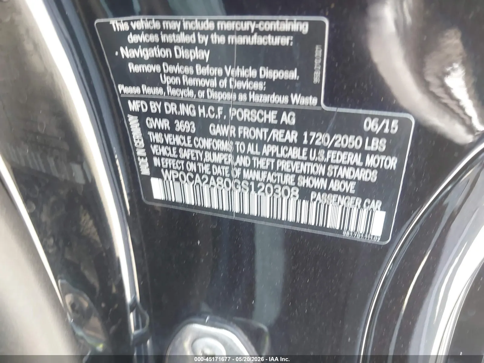 2016 Porsche Boxster BLACK EDITION