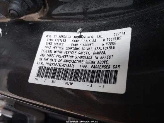 2014 Honda Accord Sedan EX